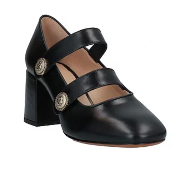 Maje Black Mary Jane Block Heel Shoes size 6 NWT - Picture 2 of 14